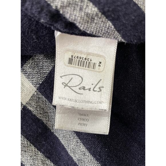 Rails Top Shirt Plaid Button Down Linen Blend Charli - Picture 11 of 12